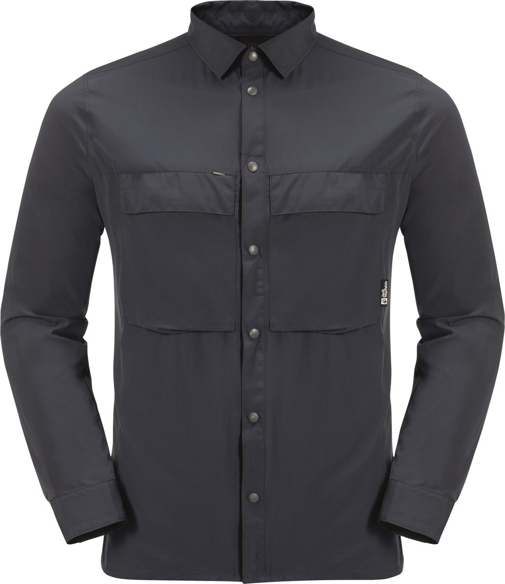 Jack Wolfskin Atacama LS Shirt Men Outdoorblouse Heren Blauw