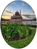 Dibond Ovaal - Putra-Moskee - Maleisië - 30x40 cm Foto op Ovaal (Met Ophangsysteem)