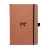 Dingbats* Wildlife A5 Notitieboek - Brown Bear Stippen - Bullet Journal met 100 gsm Inktvrij Papier - Schetsboek met Harde Kaft, Binnenvak, Elastische Sluiting en Bladwijzer