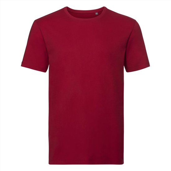 Russell - T-Shirt Pure Organic - Rouge - 100% Katoen Biologique - M