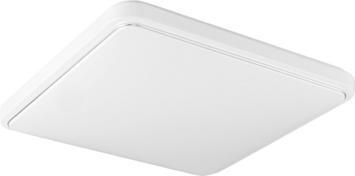 SOLA - LED Plafondlamp met Bewegingssensor- 28W - Daglicht Wit 4200K - 360° Zichthoek - Opbouw - Vierkant - Wit - IP44