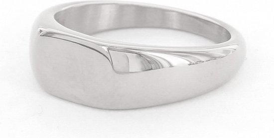 Kalli Ring (Sieraad) Zegel Ovaal Maat 19 Zilver