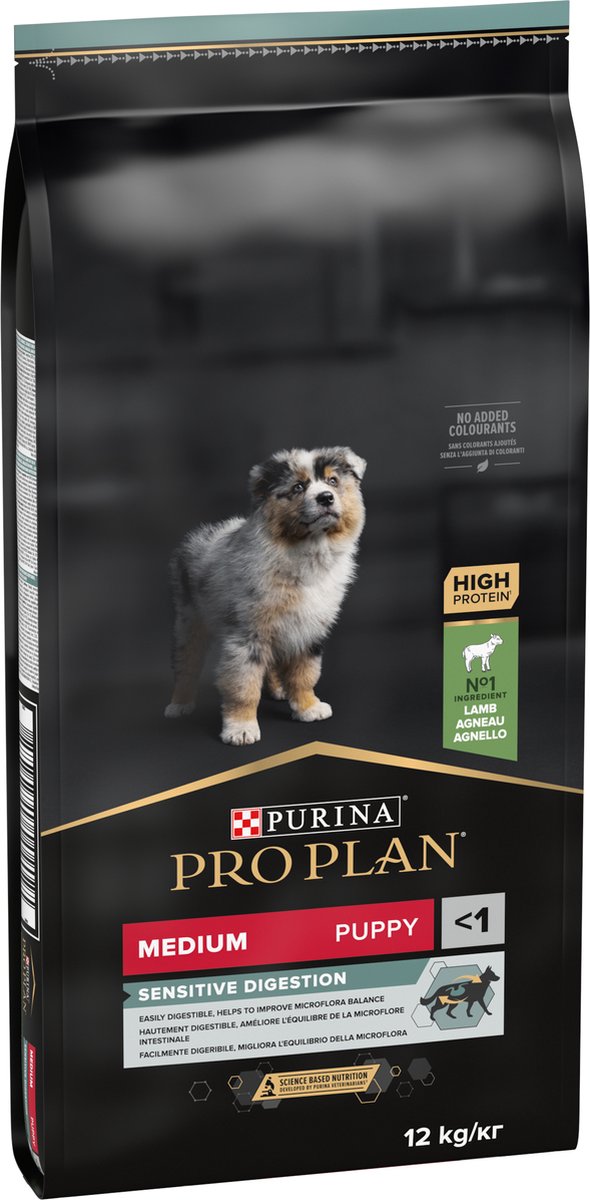 Pro Plan Medium Puppy Sensitive Digestion - Optidigest Agneau - Aliments  pour chiots... | bol.com