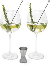 Leopold Vienna - Gin Tonic glazen + barmaatje + cocktaillepels - Giftset moederdag & vaderdag G&T
