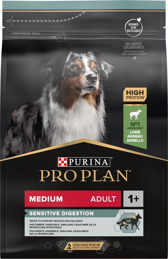 Pro Plan Medium Adult Sensitive Digestion - Honden Droogvoer -Lam - 3 kg