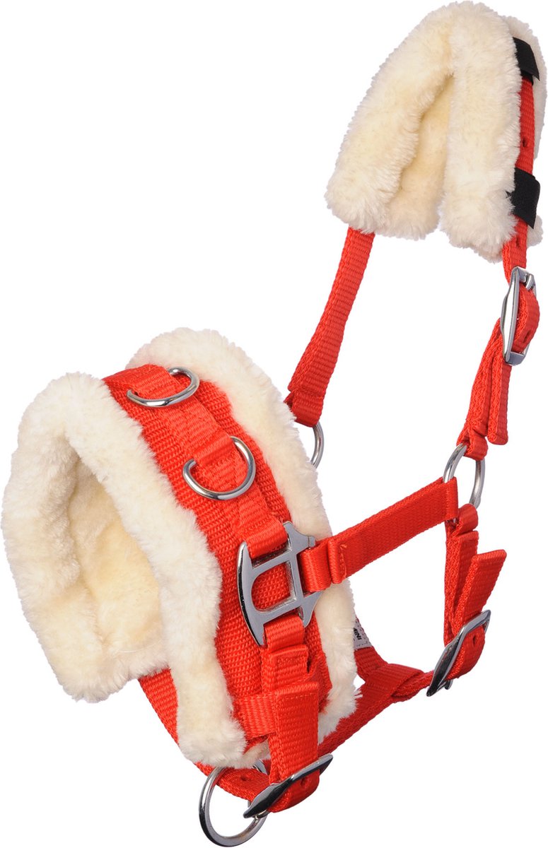 MHS Nylon Kaptoom met bont Full Rood