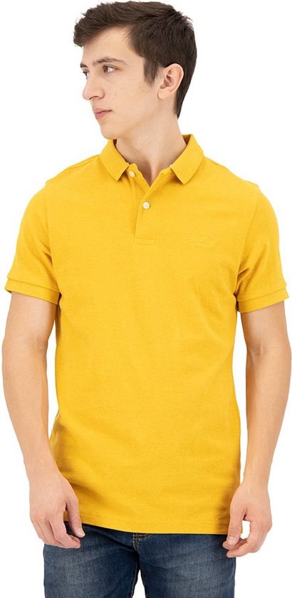 SUPERDRY Classic Pique Polo Heren - Turmeric Marl - L