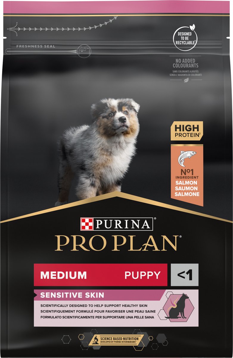 Pro Plan Medium Sensitive Skin - Honden Droogvoer - Zalm - 3 kg | bol.com