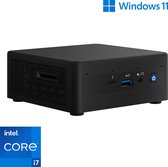 Intel NUC Mini PC met Core i7-1165G7 - 16GB RAM - 500GB NVMe M.2 SSD - WiFi - Bluetooth - Windows 11 Pro (NC-372872)