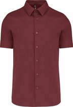 Chemise homme stretch manches courtes marque Kariban taille L Rouge vin