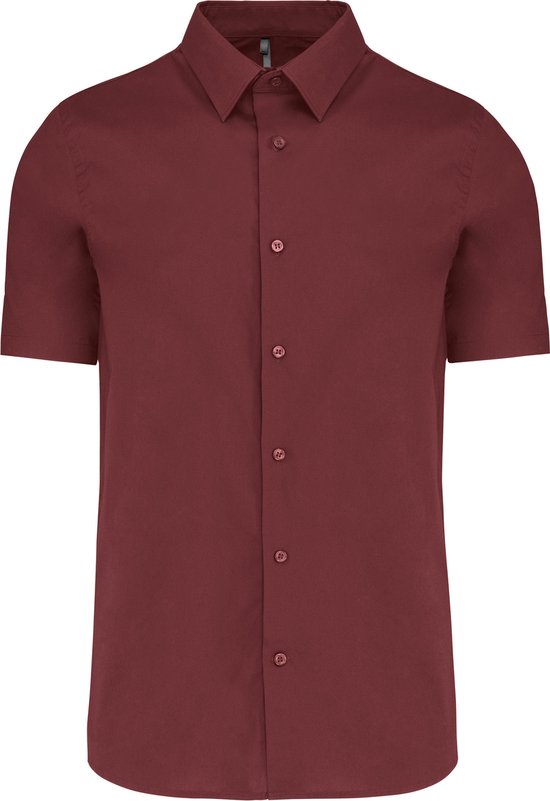 Chemise homme stretch manches courtes marque Kariban taille L Rouge vin
