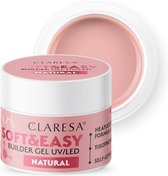 Claresa Keratine Builder Gel Soft & Easy Natural 12gr. - Nude - Glanzend - Gel nagellak