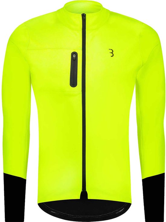 BBB Cycling ColdGuard Fietsjack - Winterjas - Winddicht en Waterafstotend - Racefiets Kleding - Neon Geel - Maat L - BBW-456