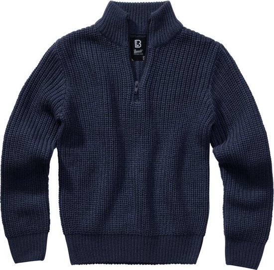 Brandit - Kids Marine Troyer Pullover Sweater/trui kinderen - Kids 170/176 - Blauw