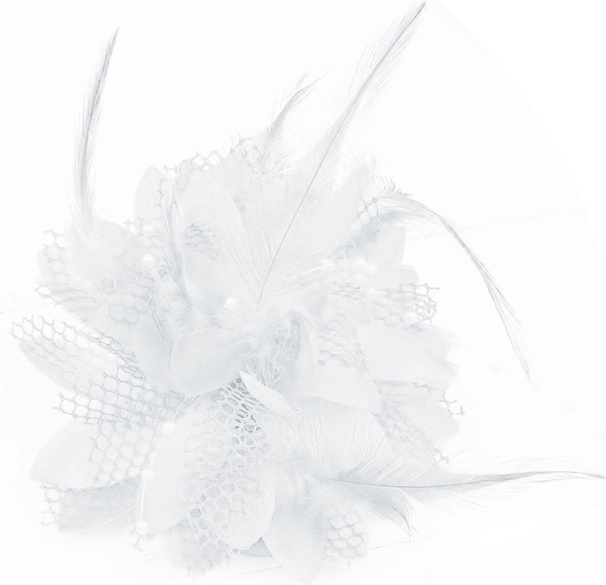 WiseGoods Luxe Bruiloft Haar Decoratie Veren Klem - Haarklem Bruid - Haarspeld - Haarklemmen - Haarclip - Haarclips Haren - Wit