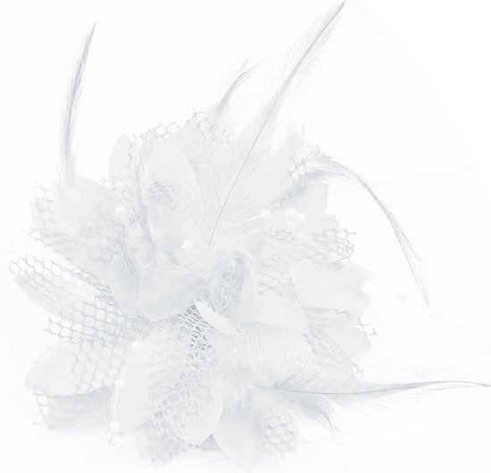 WiseGoods Luxe Bruiloft Haar Decoratie Veren Klem - Haarklem Bruid - Haarspeld - Haarklemmen - Haarclip - Haarclips Haren - Wit