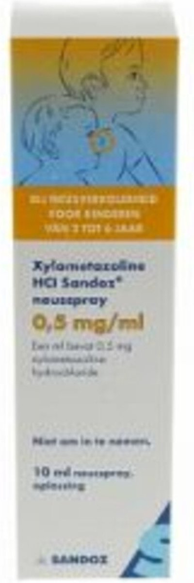 Goedkoopste Sandoz Neusspray Xylometazoline 0.5mg/ml - 3 x 10 ml