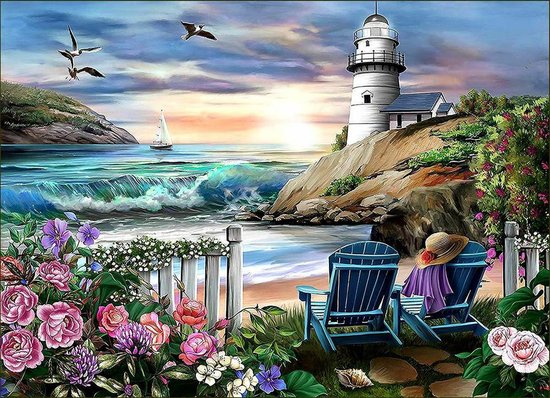 VDTOYS® DIAMOND PAINTING adultes - VDTB163 - pierres carrées - entier - grand format - nouveaux dessins - 55 par 45 cm (toile) - 50 par 40 (photo)