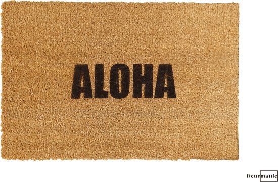 Paillasson Aloha - Noix de coco - Fibre de Kokos - Paillasson bienvenue - Aloha - Paillasson avec texte
