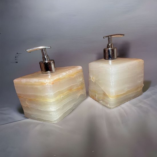 Distributeur de savon en pierre naturelle Handgemaakt - Décoration de salle  de bain -... | bol