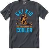 Ski Kid | Skiën - Bier - Winter sport - T-Shirt - Unisex - Mouse Grey - Maat M