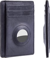 Apple AirTag Wallet - Wallet Men - Porte-cartes - Porte-cartes adapté pour Apple Airtag - Sécurité RFID & NFC - cuir - Blauw foncé