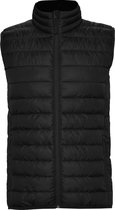 Zwarte gewatteerde Dames bodywarmer met polyester dons model Oslo merk Roly maat M