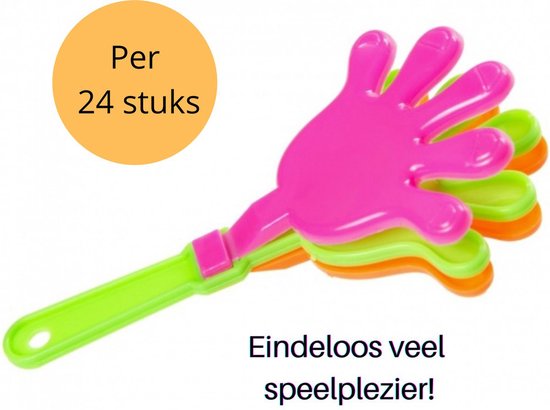 Uitdeelcadeaus 24 STUKS Klaphandjes - Traktatie Uitdeelcadeautjes voor Kinderen - Klein Speelgoed - Kinderen