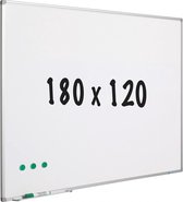 Whiteboard geëmailleerd staal - Wit - Magnetisch - 180x120cm