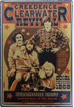 Metalen wandbord concertbord CCR Creedence Clearwater Revival - 20 x 30 cm