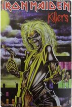 Metalen wandbord Iron Maiden Killers - 20 x 30 cm