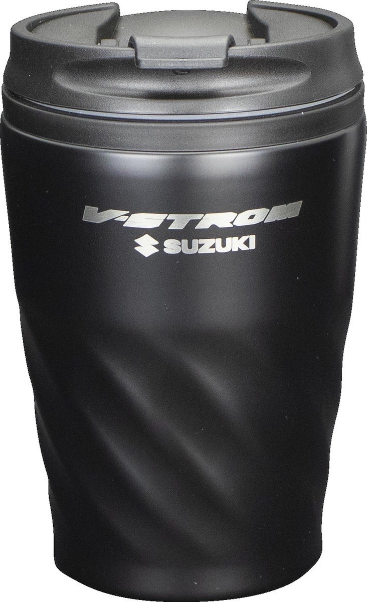 Suzuki V-Strom zwarte herbruikbare reisbeker/ warmhoudbeker