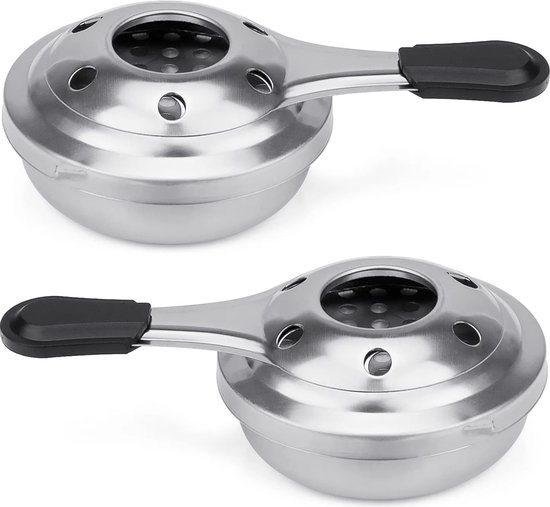 SCHYIDA Lot De 2 Réchauds à Alcool Portables En Inox – Camping, Fondue, Café & Pique-Nique