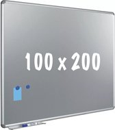 Silverboard deluxe design profiel - Magnetisch - Metallic zilver - 100x200cm