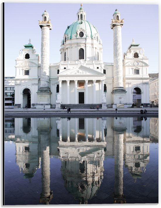WallClassics - Dibond - Karlskirche kerk - Oostenrijk - 30x40 cm Foto op Aluminium (Met Ophangsysteem)