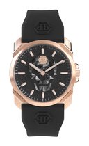 Philipp Plein The $Kull King PWLAA0222 Horloge - Siliconen - Zwart - Ø 40 mm