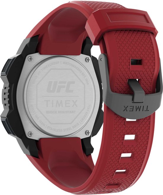 Timex UFC Core Shock TW4B27600 Horloge - Kunststof - Rood - Ø 44 mm