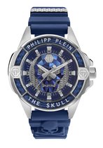 Philipp Plein The $Kull Carbon Fiber PWAAA1722 Horloge - Siliconen - Blauw - Ø 44 mm