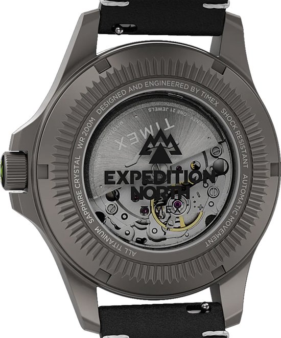 Timex Expedition North Automatic TW2V54000 Horloge - Leer - Zwart - Ø 41 mm