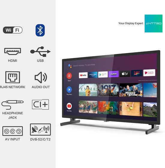 TV LED HD 24 POUCES AZ-24H2 AZATECH (RECEPTEUR INTEGRE + TNT GRATUITS) -  Aswak Assalam