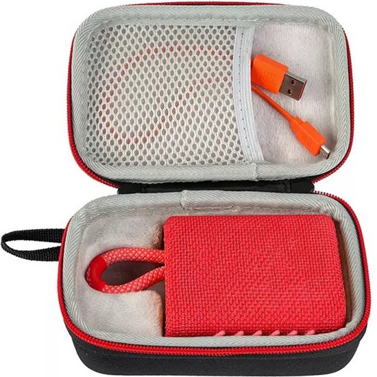 BukkitBow - Hard Case Box Voor JBL Go 3 - Opberg Box JBL Bluetooth Speaker - Inclusief Accessoires Vak - Zwart van BukkitBow — afbeelding 4