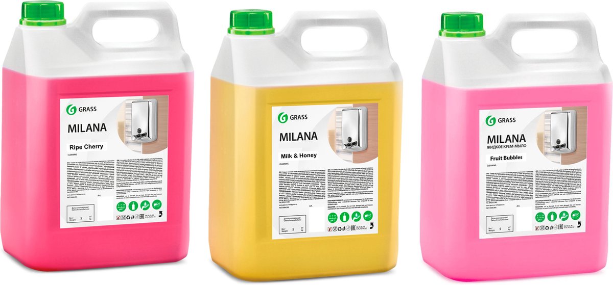 Grass Milana - Handzeep - Navulling - 3 x 5 liter - Mix