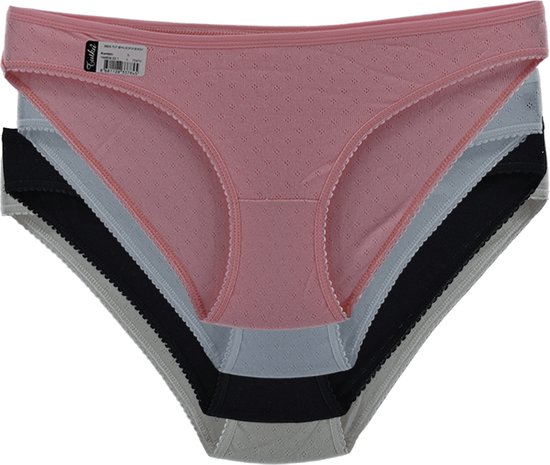 BRC MODE - - Dames bikini slips - Dames ondergoed - Slips met kant - Maat L  - Wit 