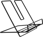 QUVIO Boekensteun - Boekenstandaard - Boekenhouder - Boekenkast - Boekenrek - Bookstand - Metaal - Zwart - 20 x 20 x 21 cm