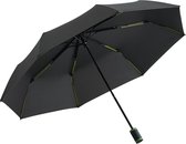 Fare Mini Style 5084 zakparaplu met handopening zwart limegroen 98 cm stormparaplu