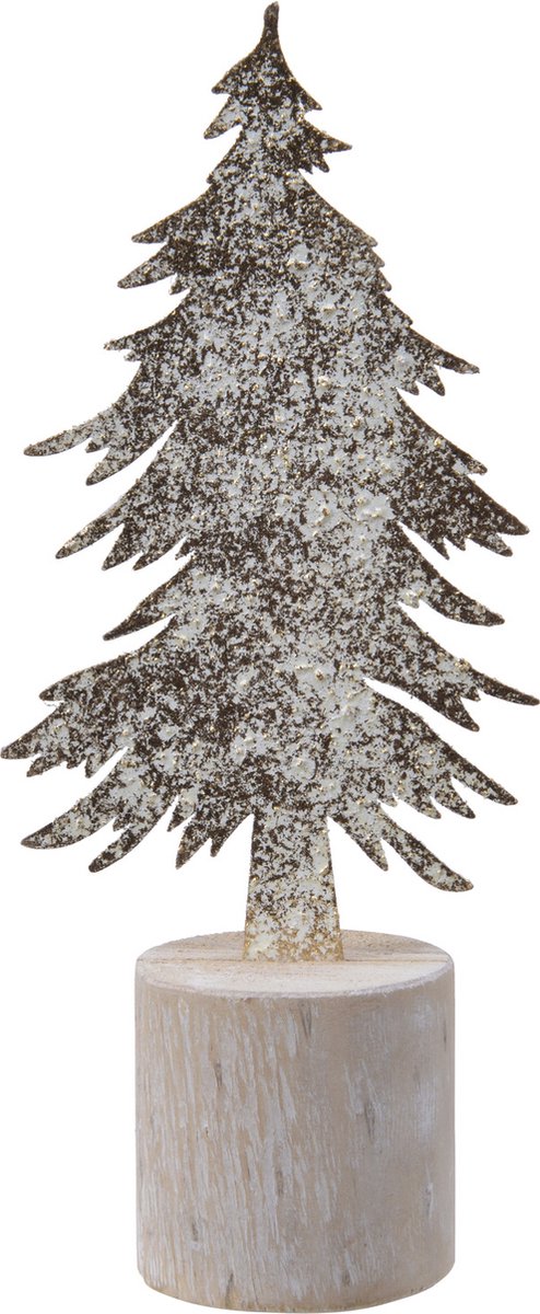 Decoris Boom Sneeuw - Kerstboom - 10x6x24 cm Wit