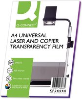 Q-CONNECT overhead transparanten voor laserprinter, ft A4, pak van 100 vel 10 stuks