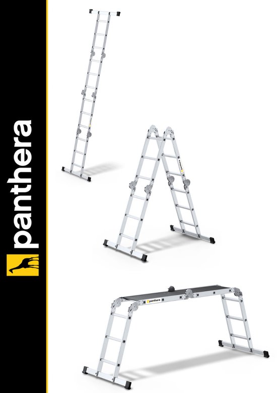 Panthera - Vouwladder 4 x 3 treden met platform