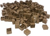 100 Bouwstenen 2x2 | Donkertan | Compatibel met Lego Classic | Keuze uit vele kleuren | SmallBricks