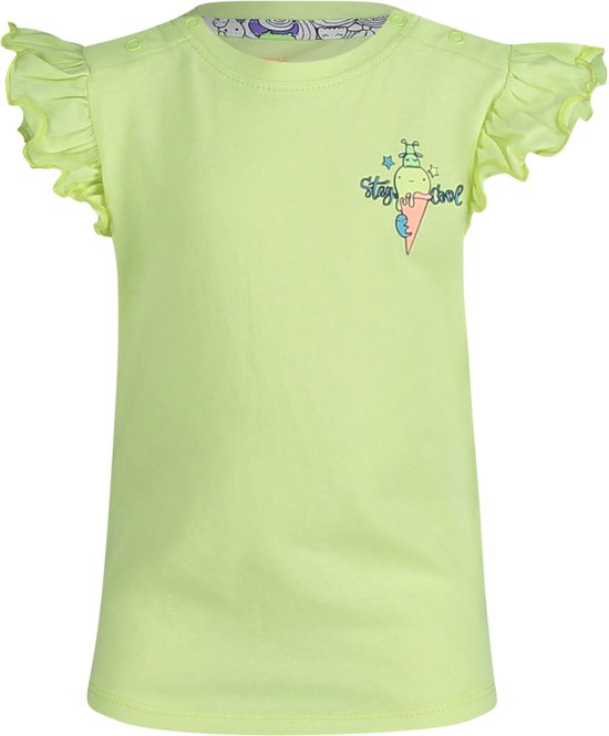 4PRESIDENT T-shirt meisjes - Neon Bright Yellow - Maat 98 - Meiden shirt